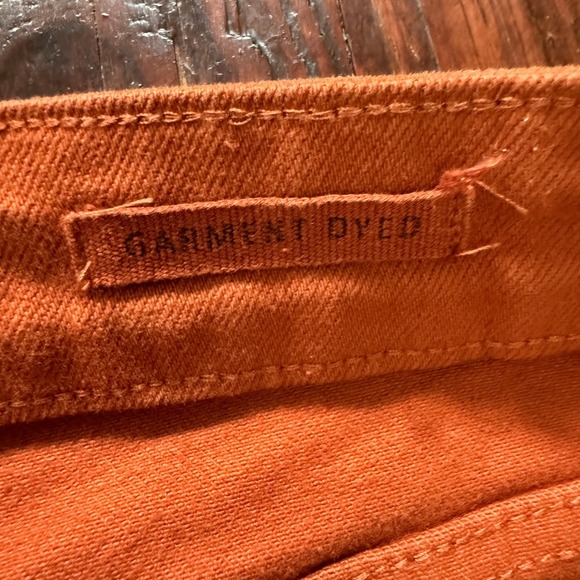 Judy Blue Jeans Women 24W Auburn Orange Garment Dyed Wide Leg Pants Boho - Picture 5 of 13